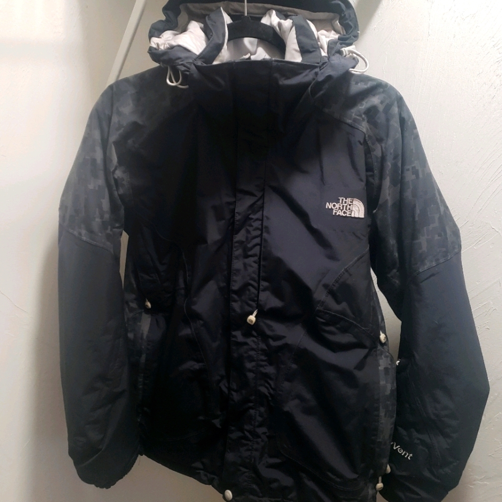 Womens North Face Black Camo Ski Winter Jacket